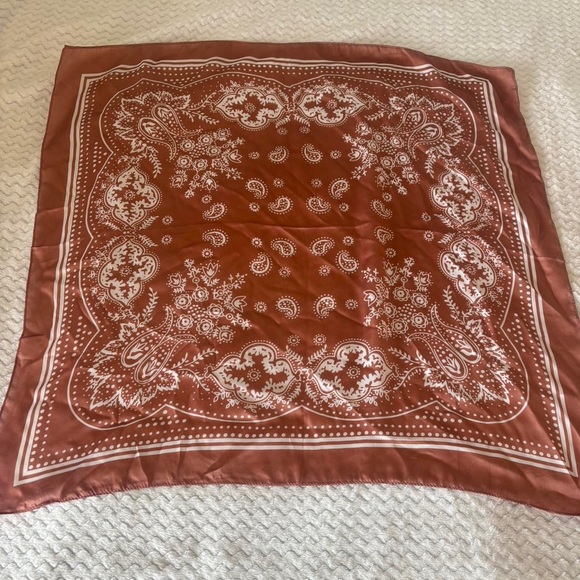 Accessories - Rust Paisley Bandana Scarf